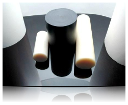 PA6 PA6G APA silon POM PTFE silonové tyče desky alkalický polyamid silon PA6 G Tyče průměr 60 mm - PA6G černá kvalita B plmont