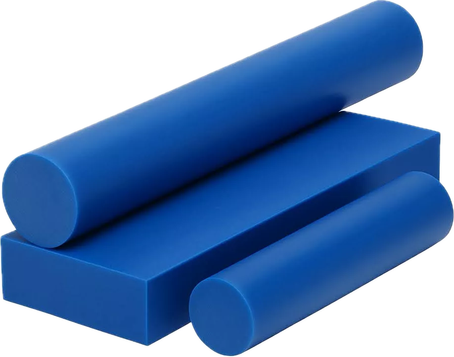 PA6 PA6G APA silon POM PTFE silonové tyče desky alkalický polyamid silon PA6 G Tyče průměr 80 mm - PA6G modrý plmont